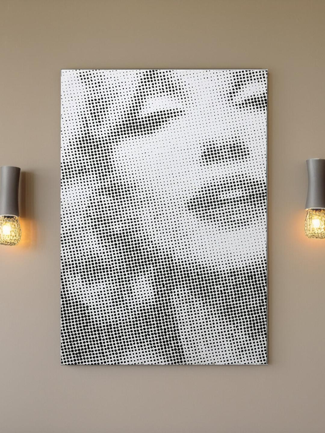 

Athome by Nilkamal Grey & Off White 1 Piece Canvas Abstract Wall Paintings