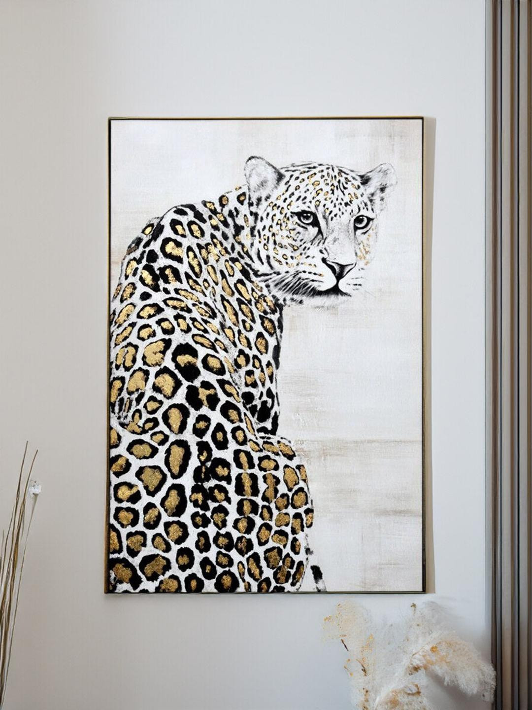 

Athome by Nilkamal Brown & White 1 Piece Canvas Birds and Animals Wall Paintings