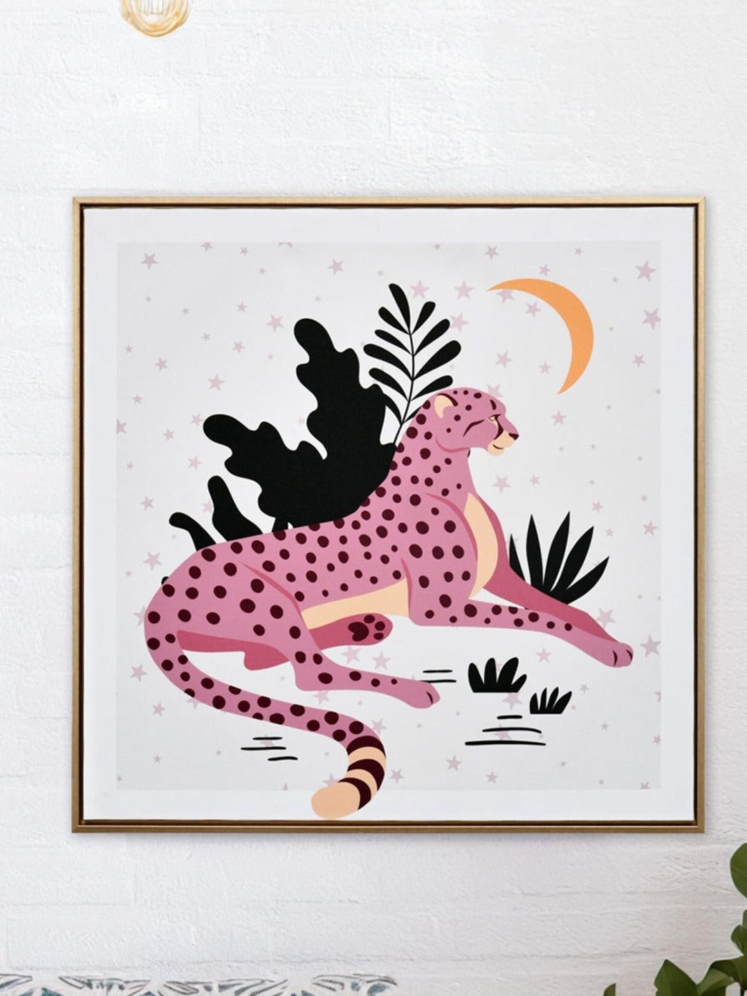 

Athome by Nilkamal White & Pink 1 Piece Canvas Birds and Animals Wall Paintings