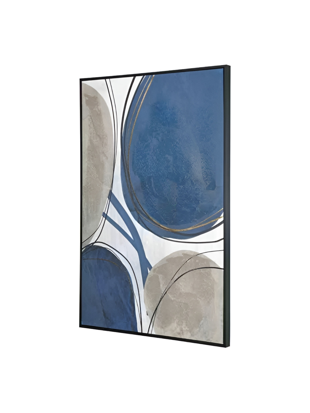 

Athome by Nilkamal Blue & Grey 1 Piece Canvas Abstract Wall Paintings