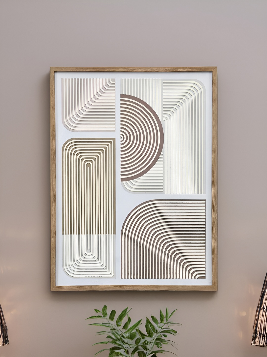 

Athome by Nilkamal Beige & White 1 Piece Canvas Other Wall Paintings