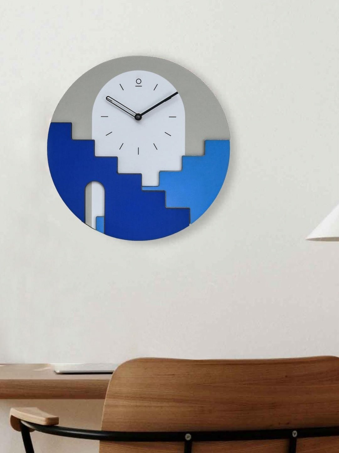 

Athome by Nilkamal Textured Contemporary Wall Clock, Blue