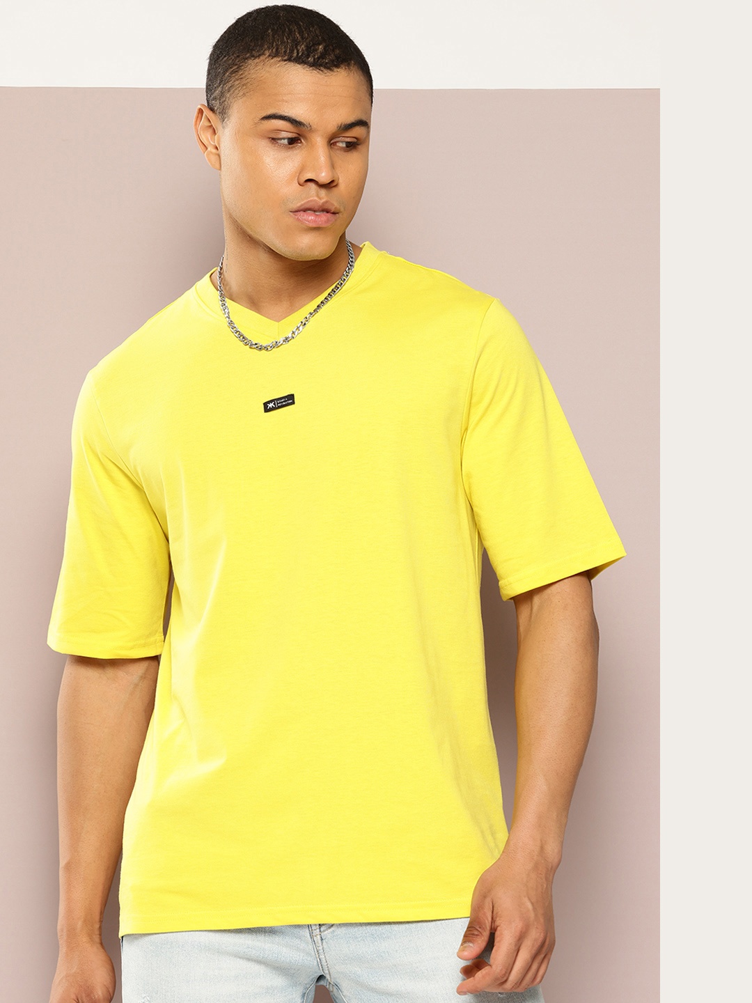 

Kook N Keech Pure Cotton Oversized T-shirt, Yellow