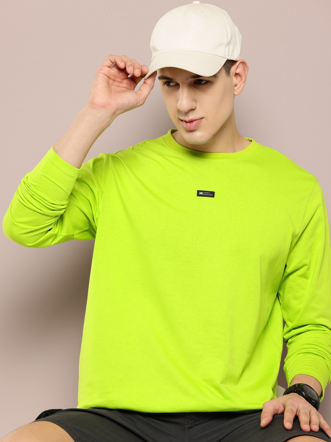 

Kook N Keech Drop-Shoulder Sleeves T-shirt, Lime green