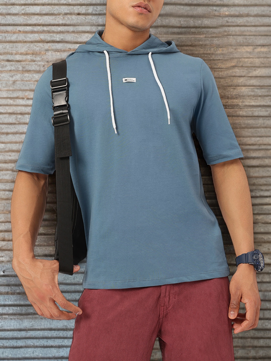 

Kook N Keech Hooded Pure Cotton T-shirt, Blue