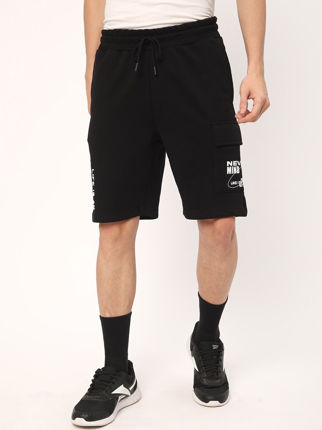 

R&B Men Sports Shorts, Black