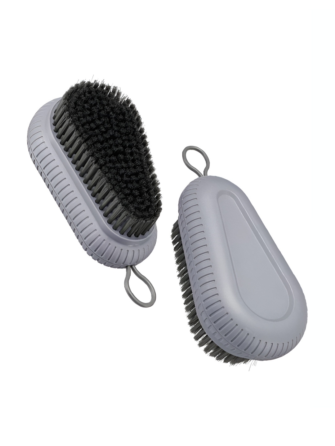 

P-Plus International Grey & Black Pack Of 2 Solid Plastic Scrubber Brush