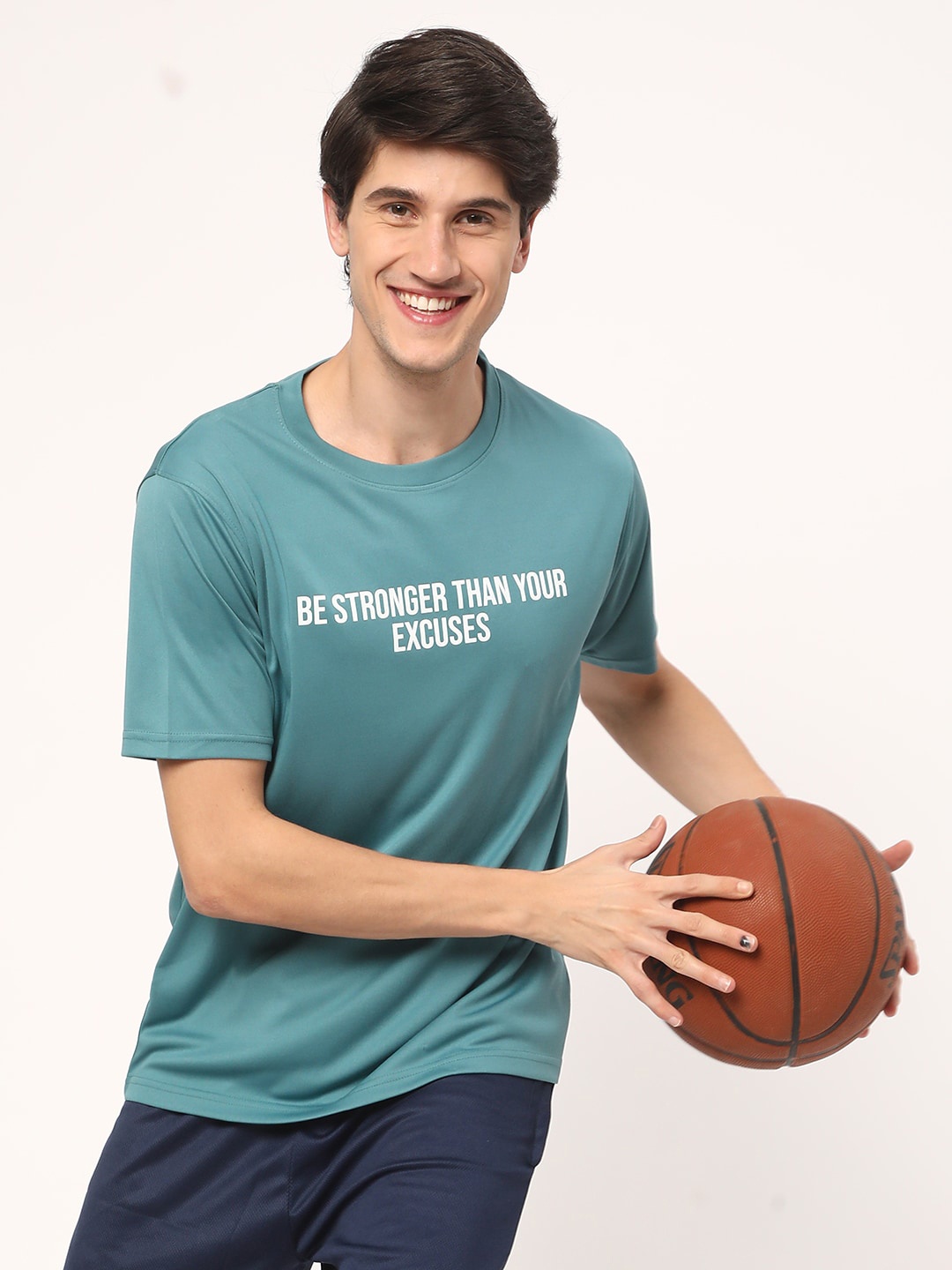 

R&B Men Typography Printed T-shirt, Green