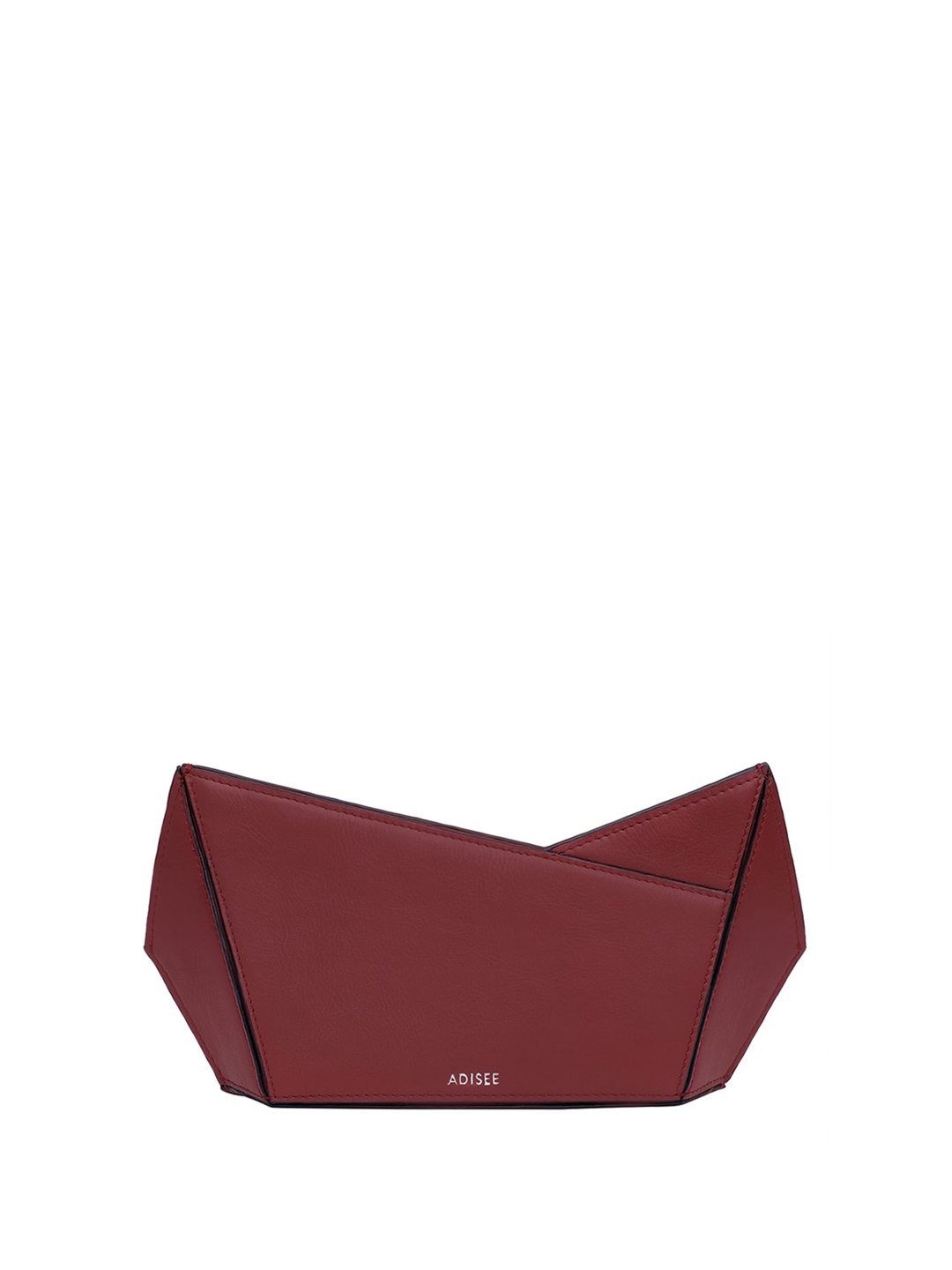 

ADISEE Colourblocked Leather Oversized Shopper Sling Bag, Maroon