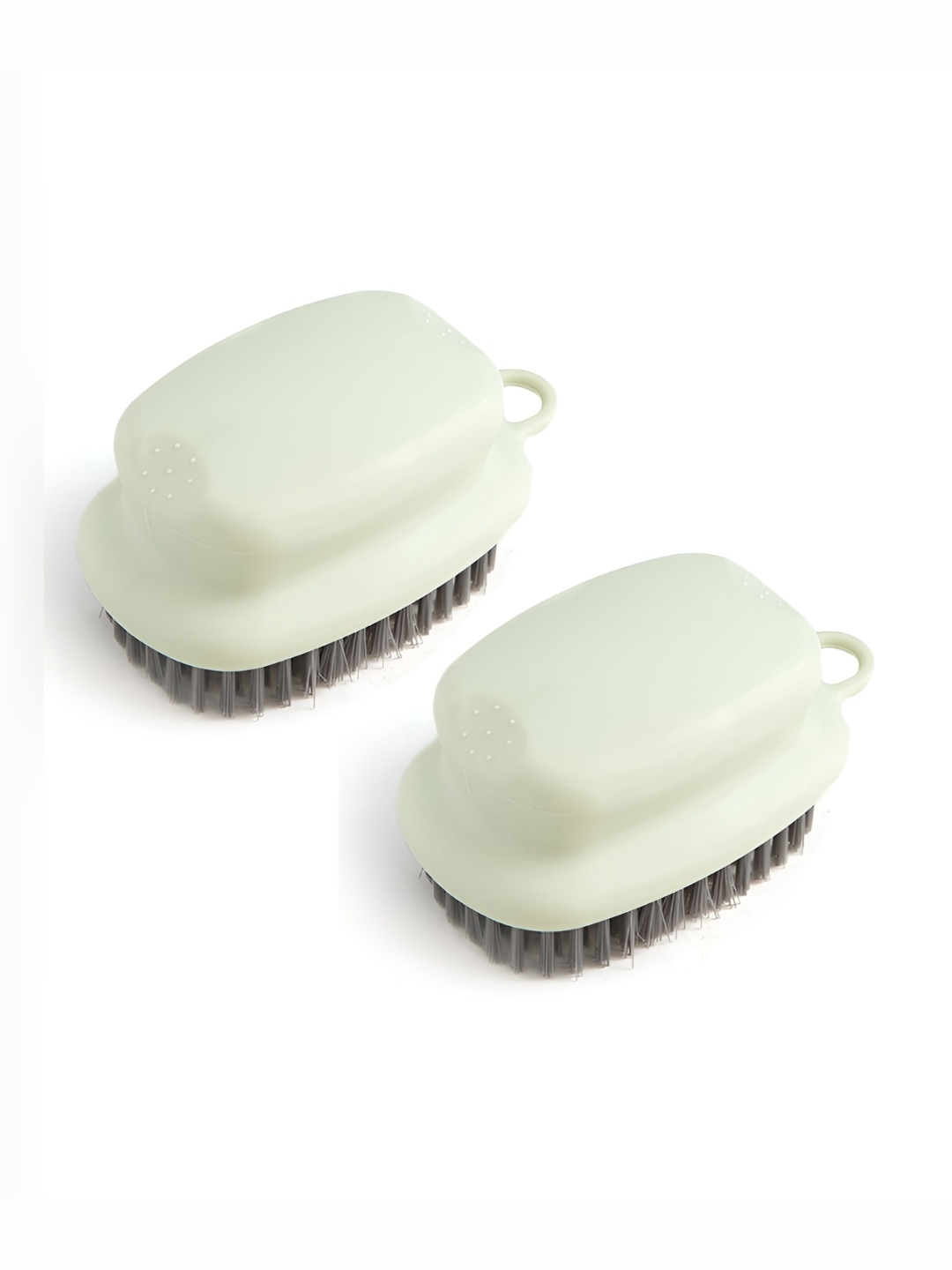 

P-Plus International Green Pack Of 2 Solid Plastic Scrubber Brush