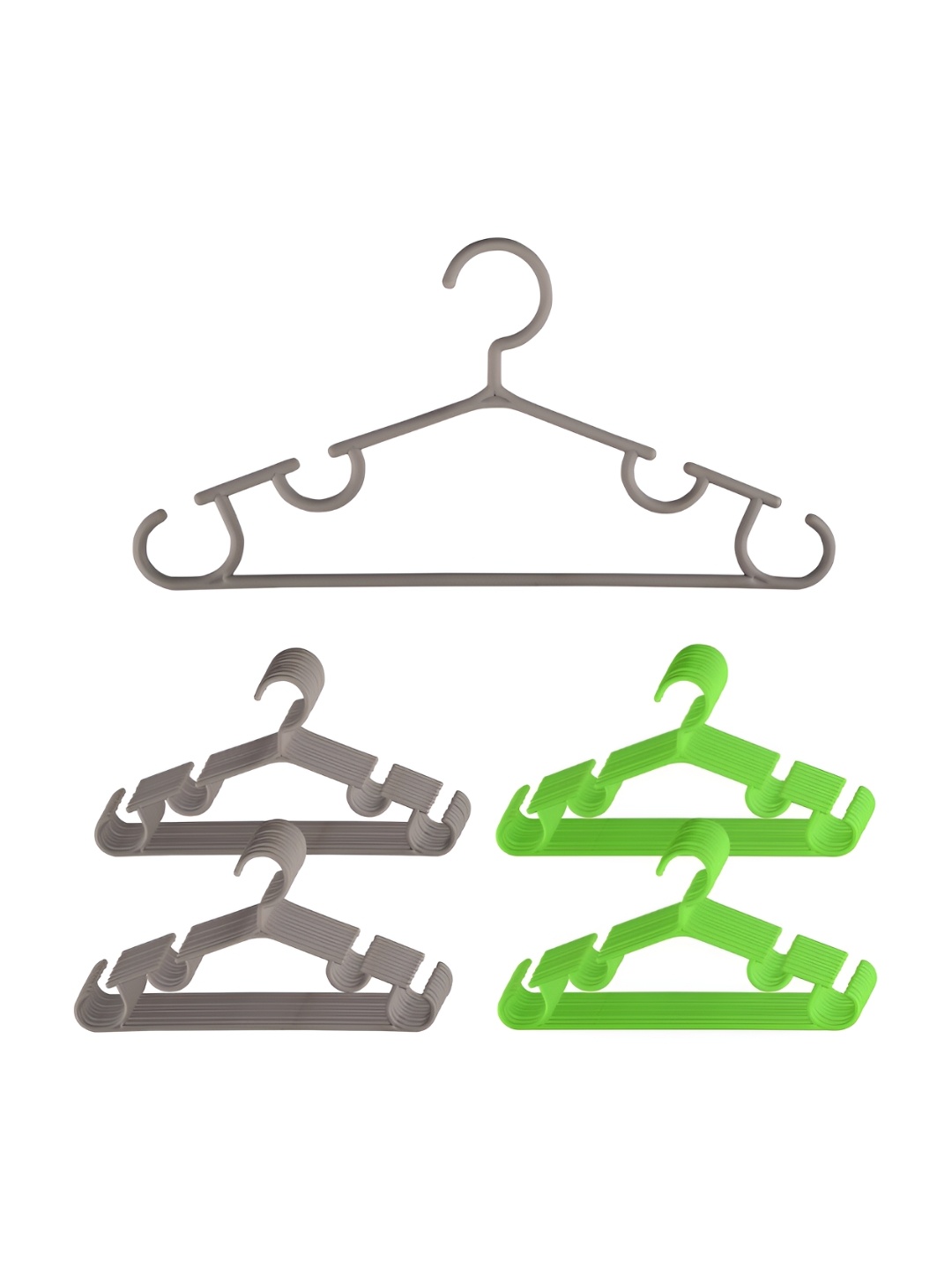 

Kuber Industries Pack of 40 Solid Bar Hangers, Grey