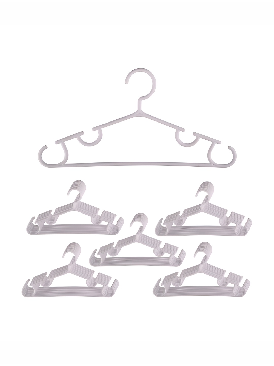 

Kuber Industries Pack of 50 Solid Clothes Bar Hangers, White