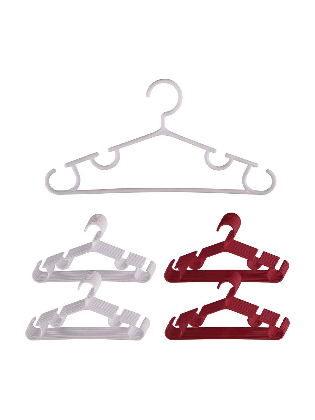 

Kuber Industries Pack of 40 Clothes Bar Hangers, White