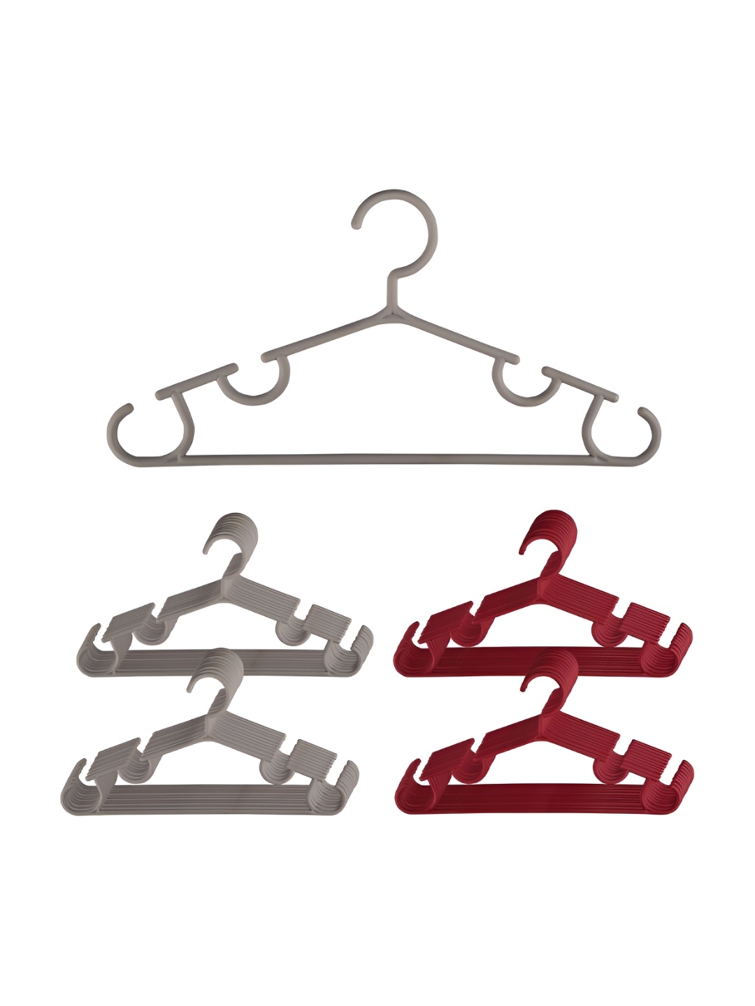 

Kuber Industries 40 Pieces Grey & Maroon Bar Hangers