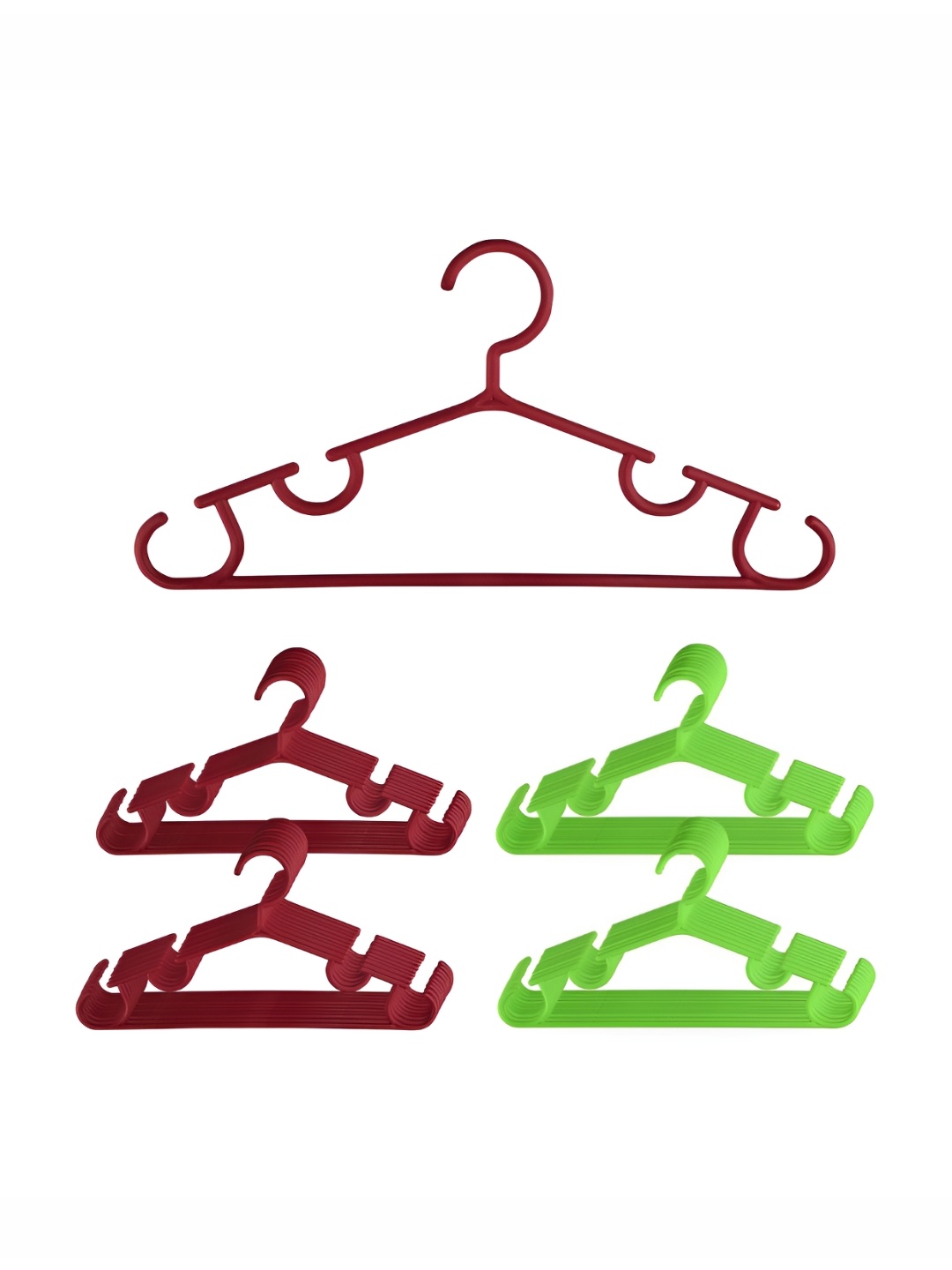 

Kuber Industries Pack of 40 Plastic Multi-Purpose Bar Hangers, Maroon
