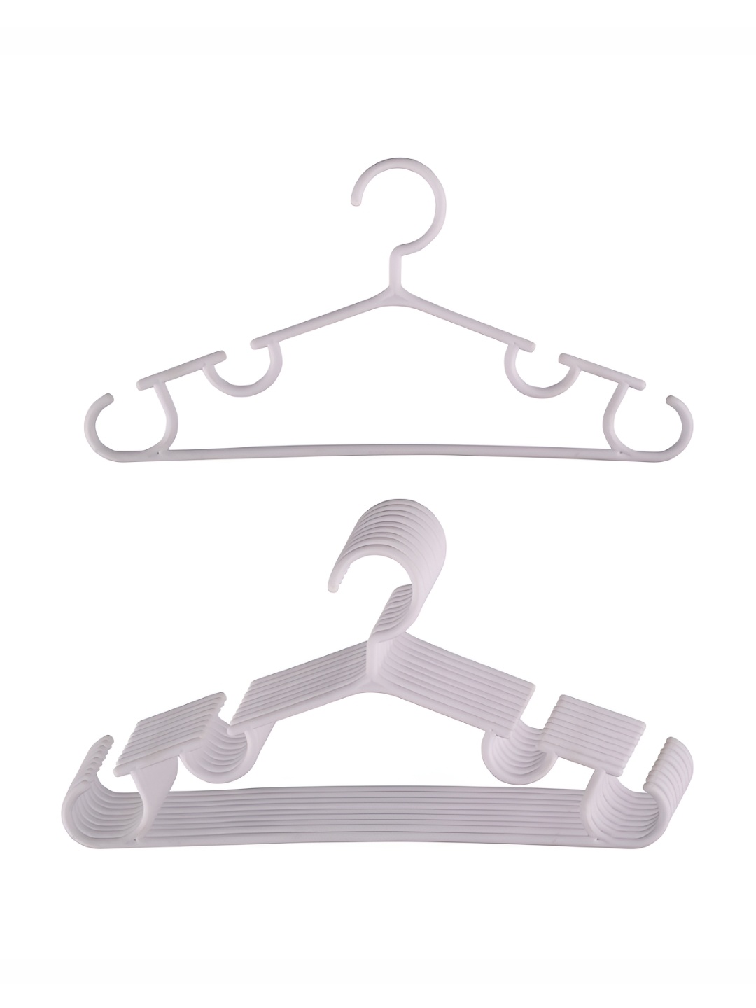 

Kuber Industries Pack of 10 Plastic Multi-Purpose Bar Hangers, White