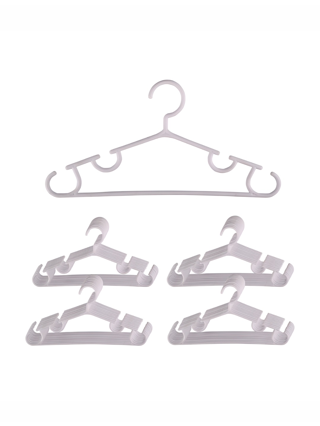 

Kuber Industries Pack of 40 Plastic Multi-Purpose Bar Hangers, White