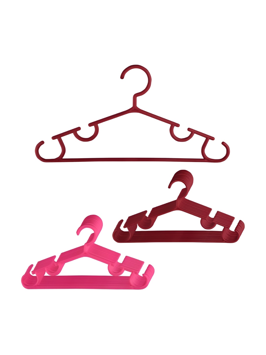 

Kuber Industries Pack of 20 Plastic Multi-Purpose Bar Hangers, Maroon