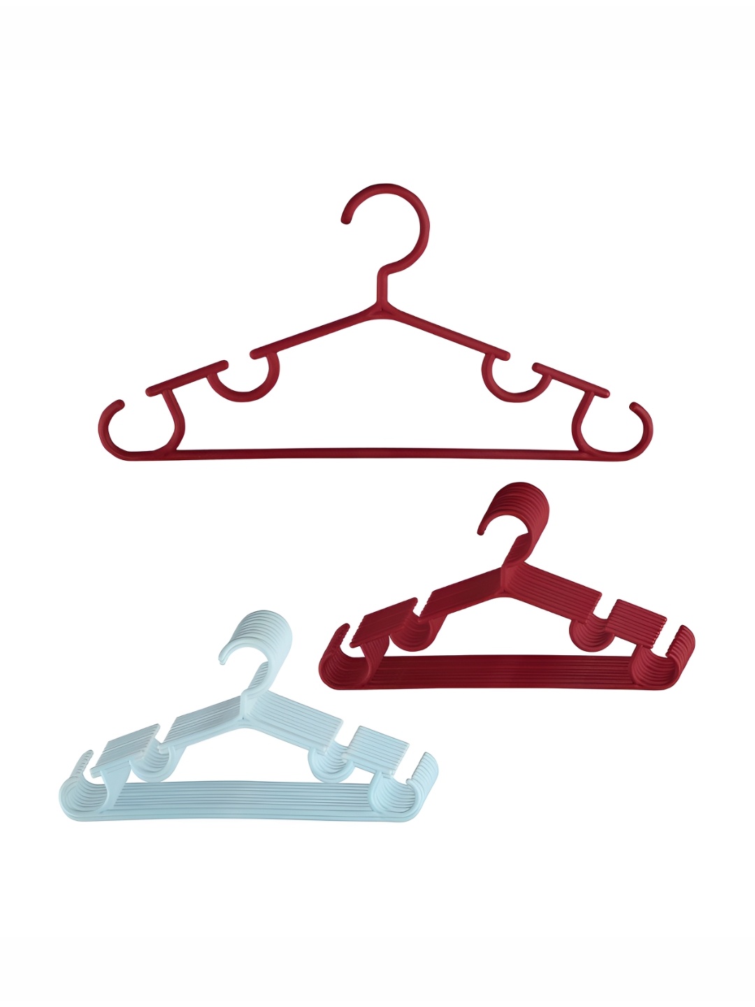 

Kuber Industries Pack of 20 Plastic Multi-Purpose Bar Hangers, Maroon