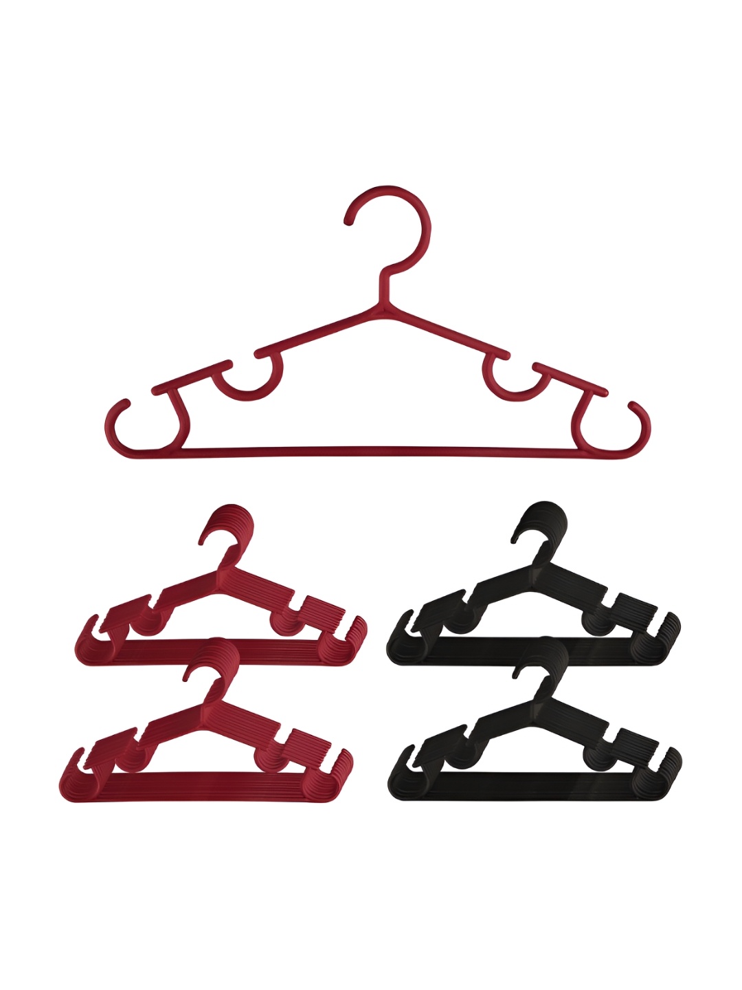 

Kuber Industries Pack of 40 Solid Bar Hangers, Maroon