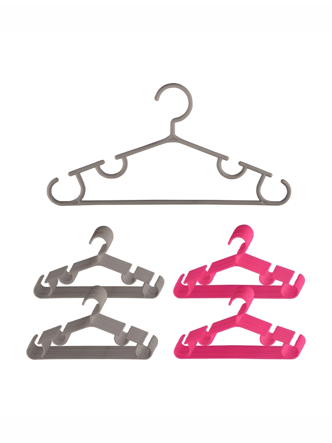 

Kuber Industries Pack of 40 Clothes Bar Hangers, Grey