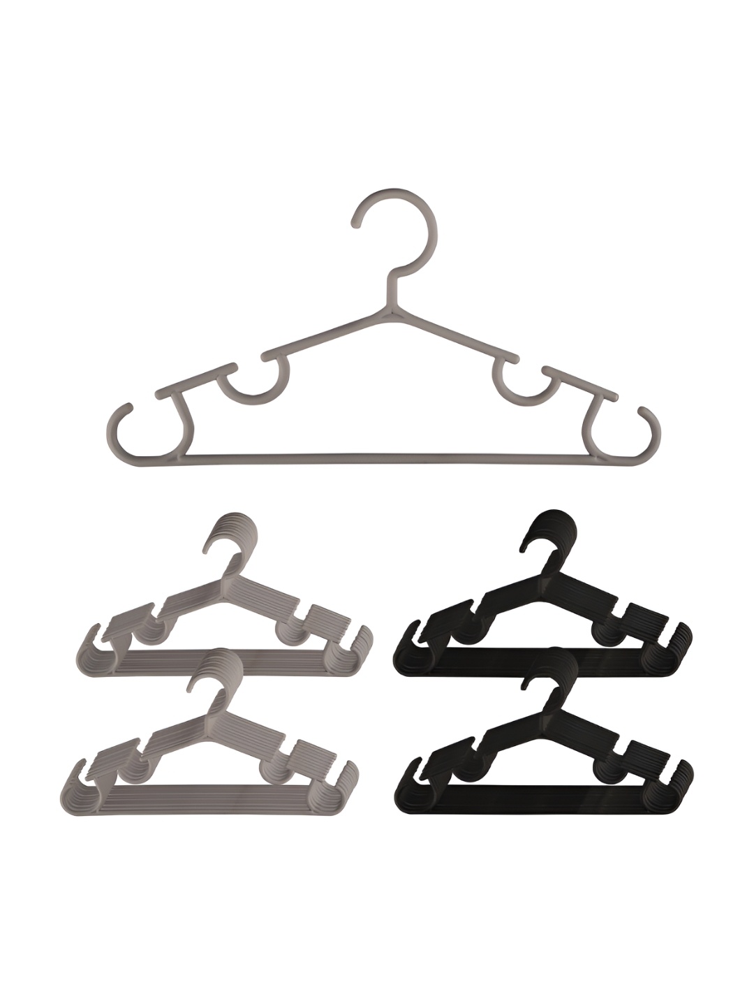 

Kuber Industries Pack of 40 Clothes Bar Hangers, Grey