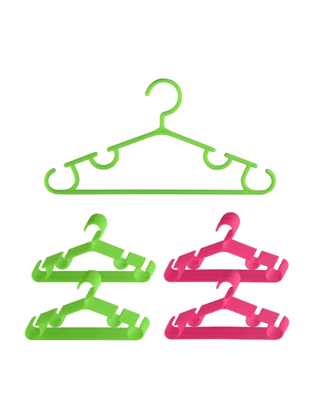 

Kuber Industries Pack of 40 Solid Bar Hangers, Green