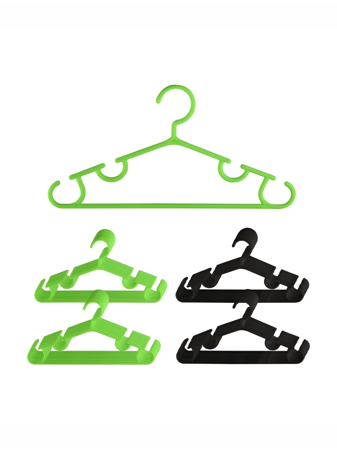

Kuber Industries 40 Pieces Green & Black Bar Hangers