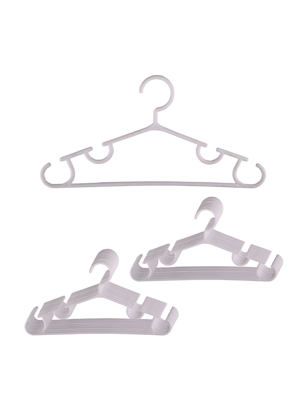 

Kuber Industries Pack of 20 Solid Bar Hangers, White