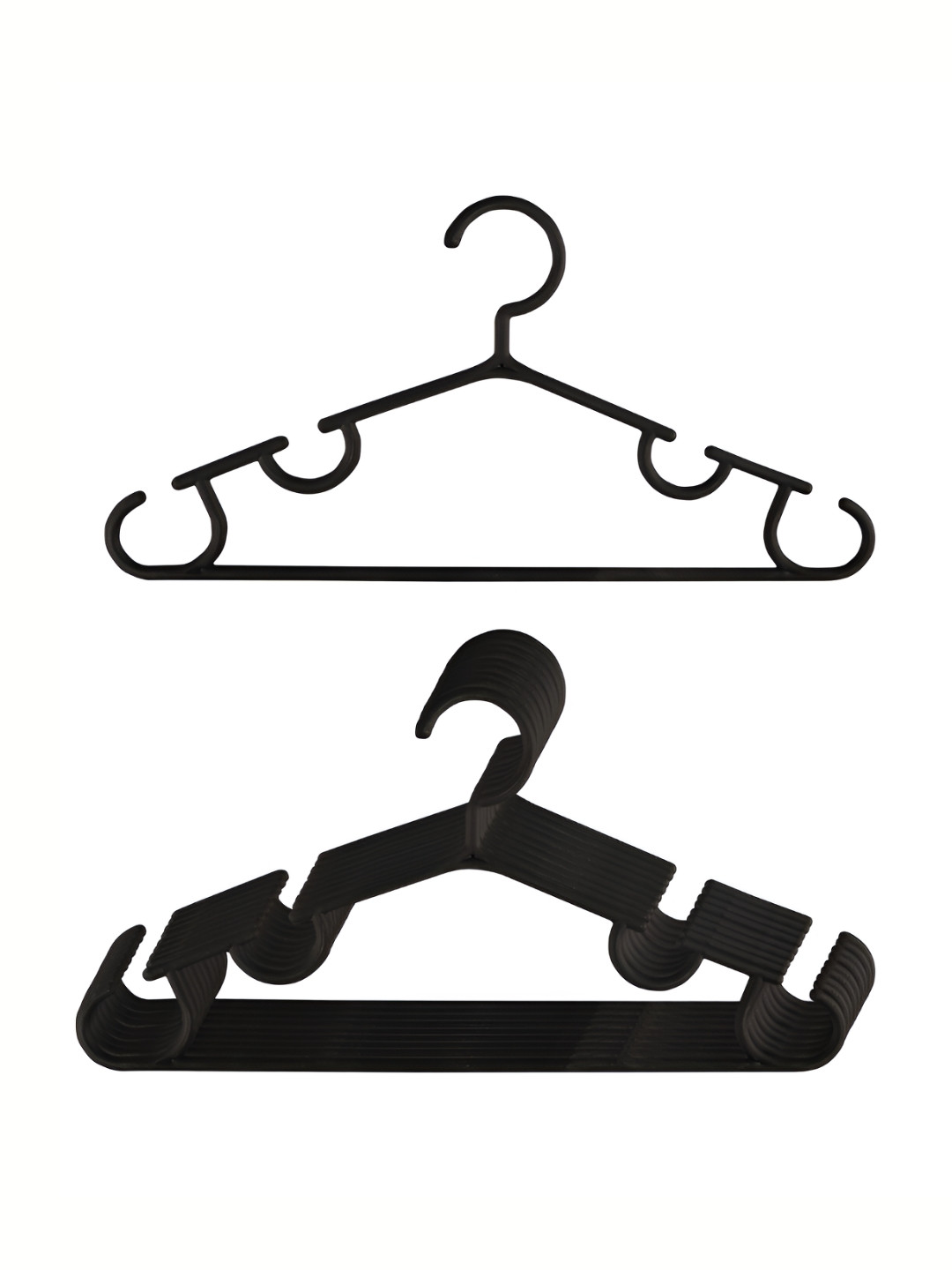 

Kuber Industries Pack of 10 Plastic Multi-Purpose Bar Hangers, Black
