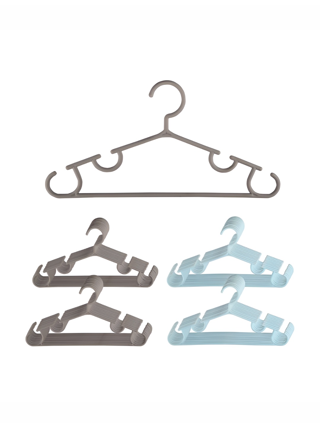 

Kuber Industries Pack of 40 Plastic Multi-Purpose Bar Hangers, Grey