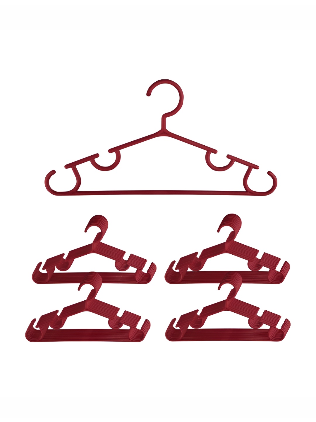 

Kuber Industries Pack of 40 Plastic Multi-Purpose Bar Hangers, Maroon