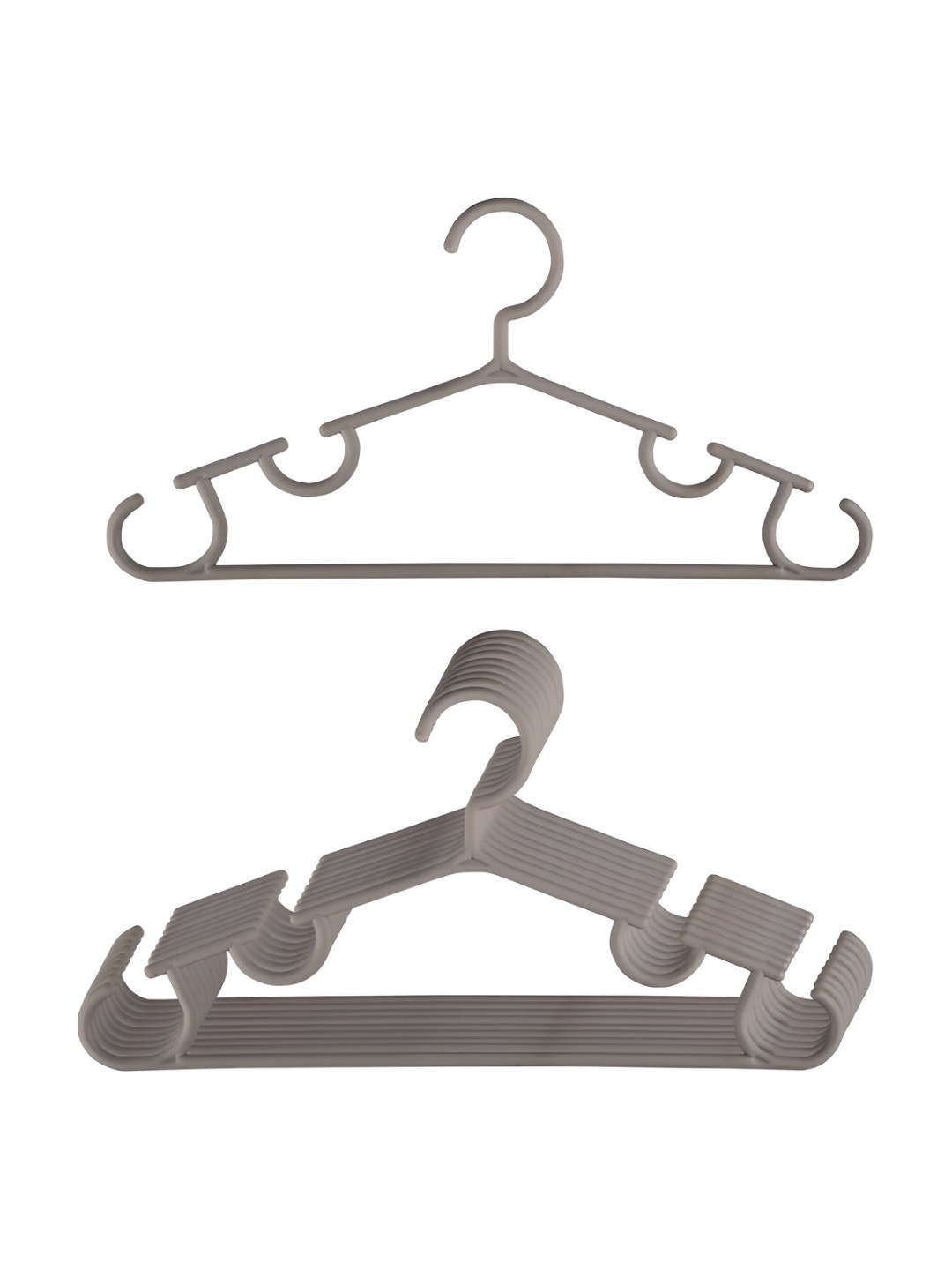 

Kuber Industries Pack of 10 Clothes Bar Hangers, Grey