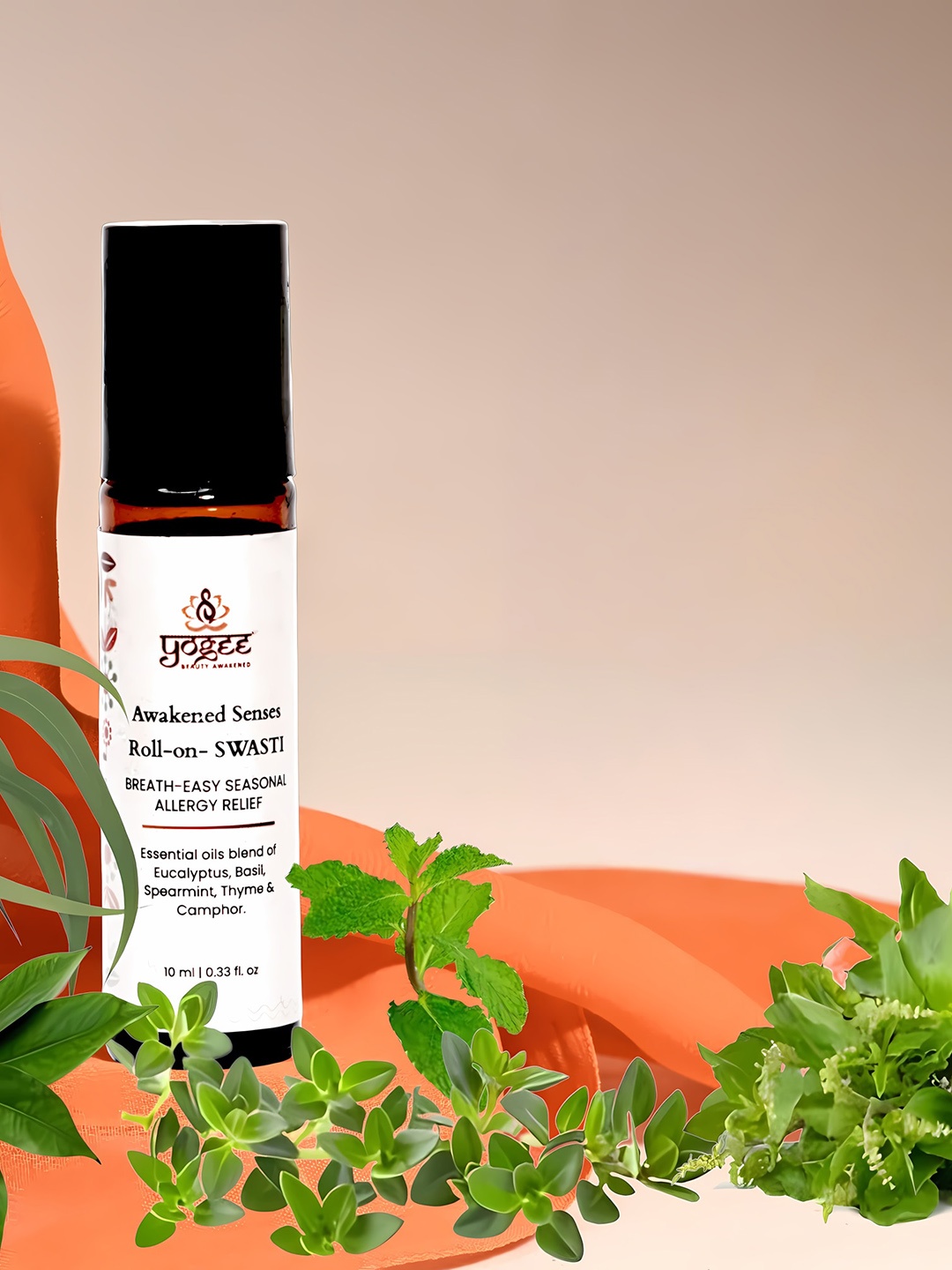 

YOGEE Awakened Senses Swasti Roll On For Better Breathing & Allergy Relief - 10ml, Off white