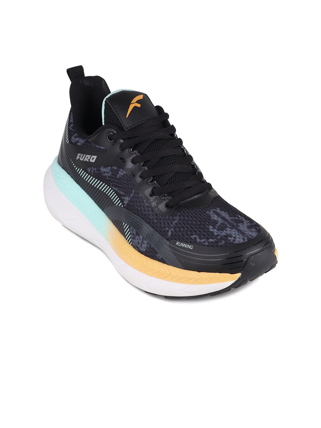 

FURO by Red Chief Men Mesh Running Shoes, Black