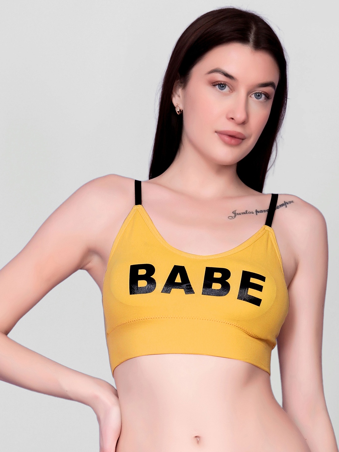 

Flenzy Typography Bra Full Coverage GBra026_Y, Yellow