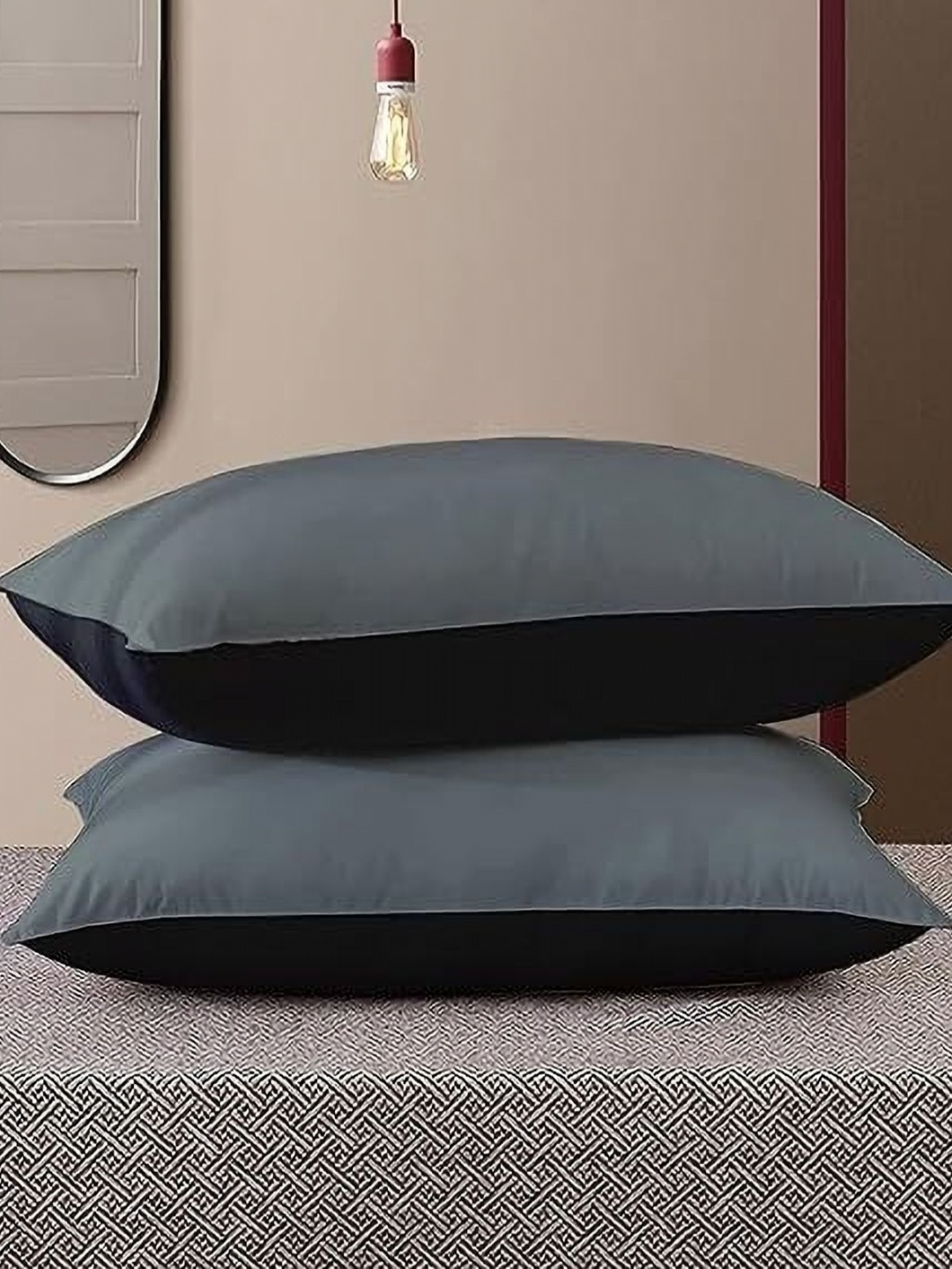 

RF RELAXFEEL Black Pack of 2 Fibre Filled Breathable Sleeping Pillow