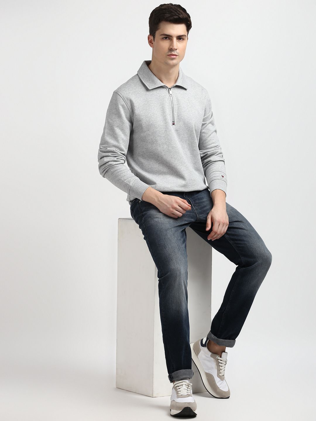 

Tommy Hilfiger Cotton Men Sweatshirt, Grey