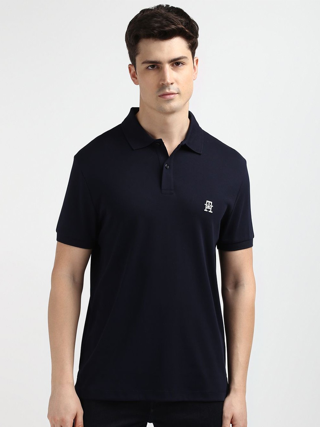 

Tommy Hilfiger Men Polo Collar T-shirt, Navy blue