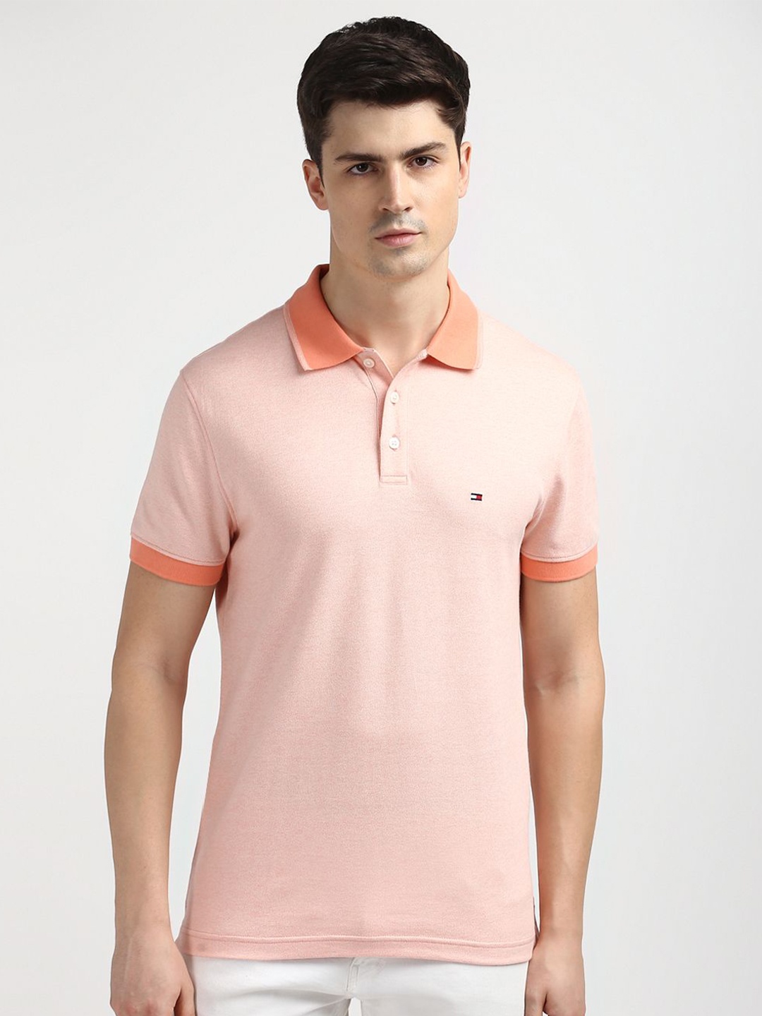 

Tommy Hilfiger Men Slim Fit T-shirt, Coral
