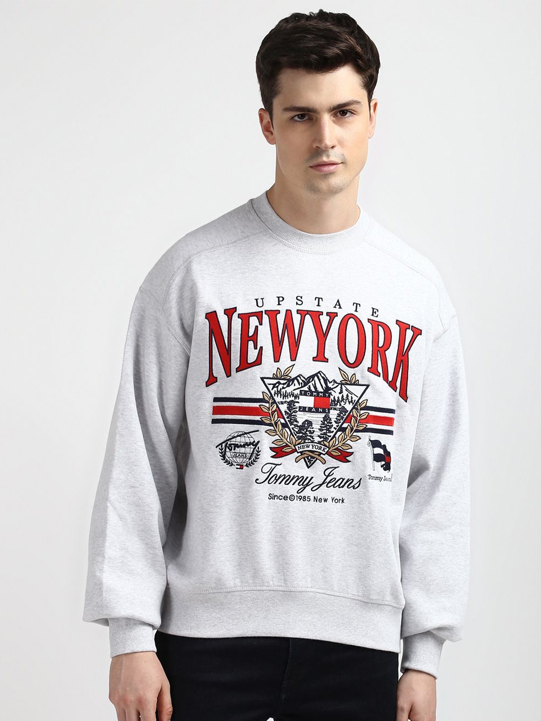 

Tommy Hilfiger Men Printed Sweatshirt, Grey