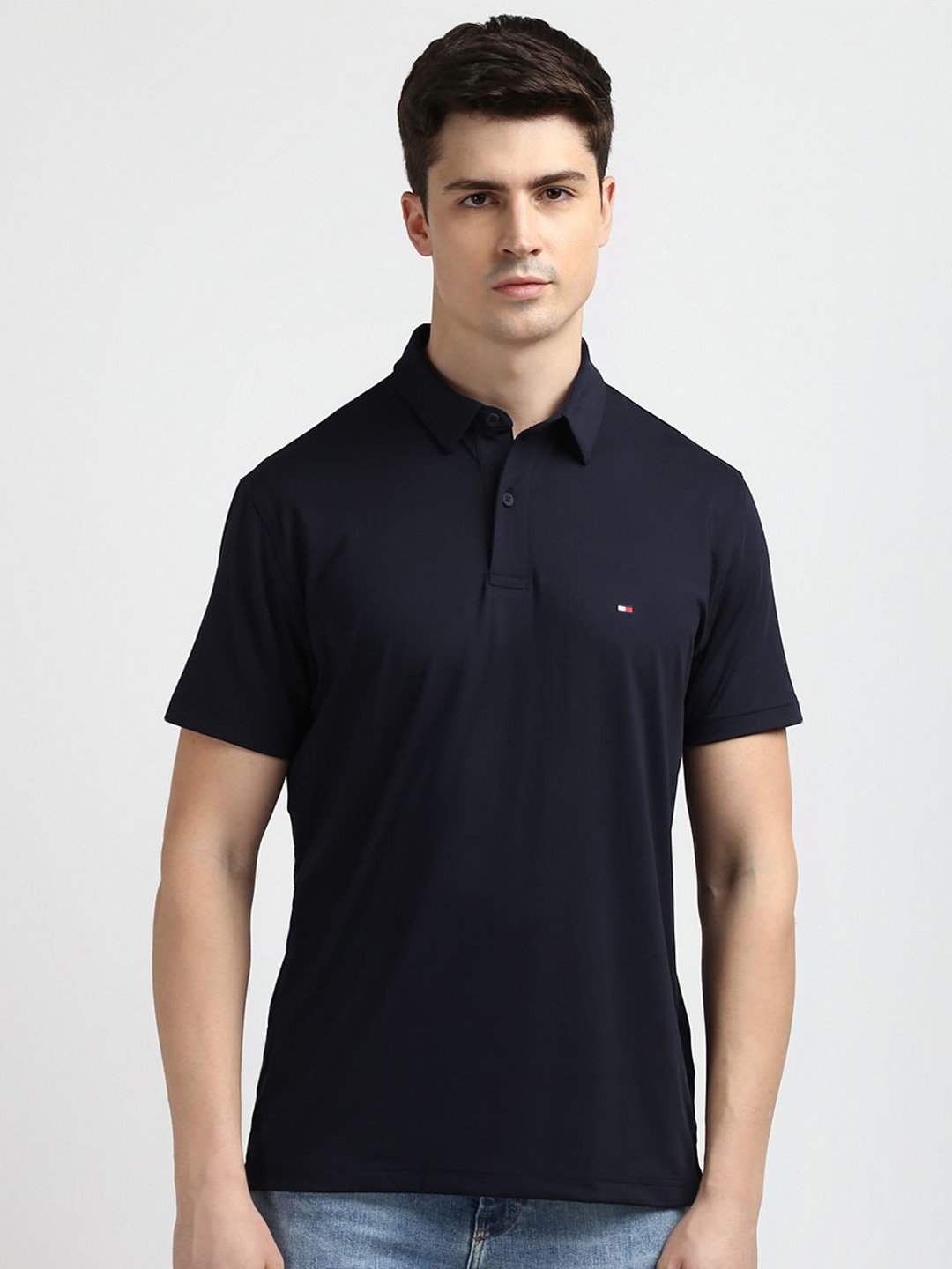 

Tommy Hilfiger Men Polo Collar T-shirt, Navy blue