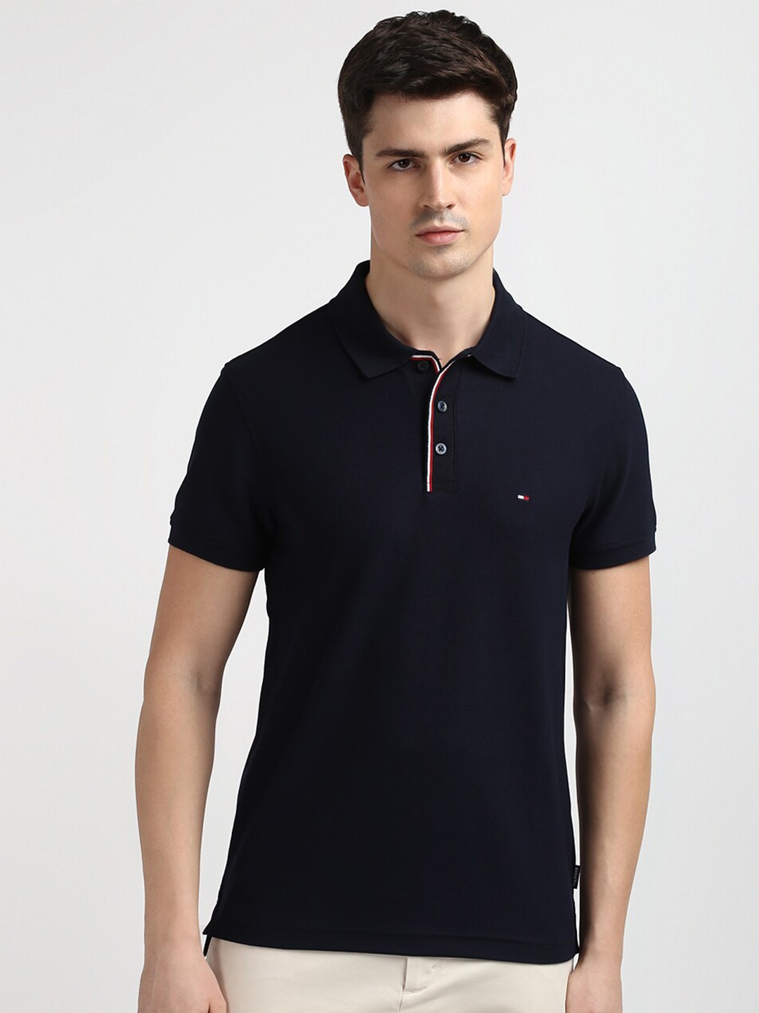 

Tommy Hilfiger Men Polo Collar Slim Fit T-shirt, Navy blue