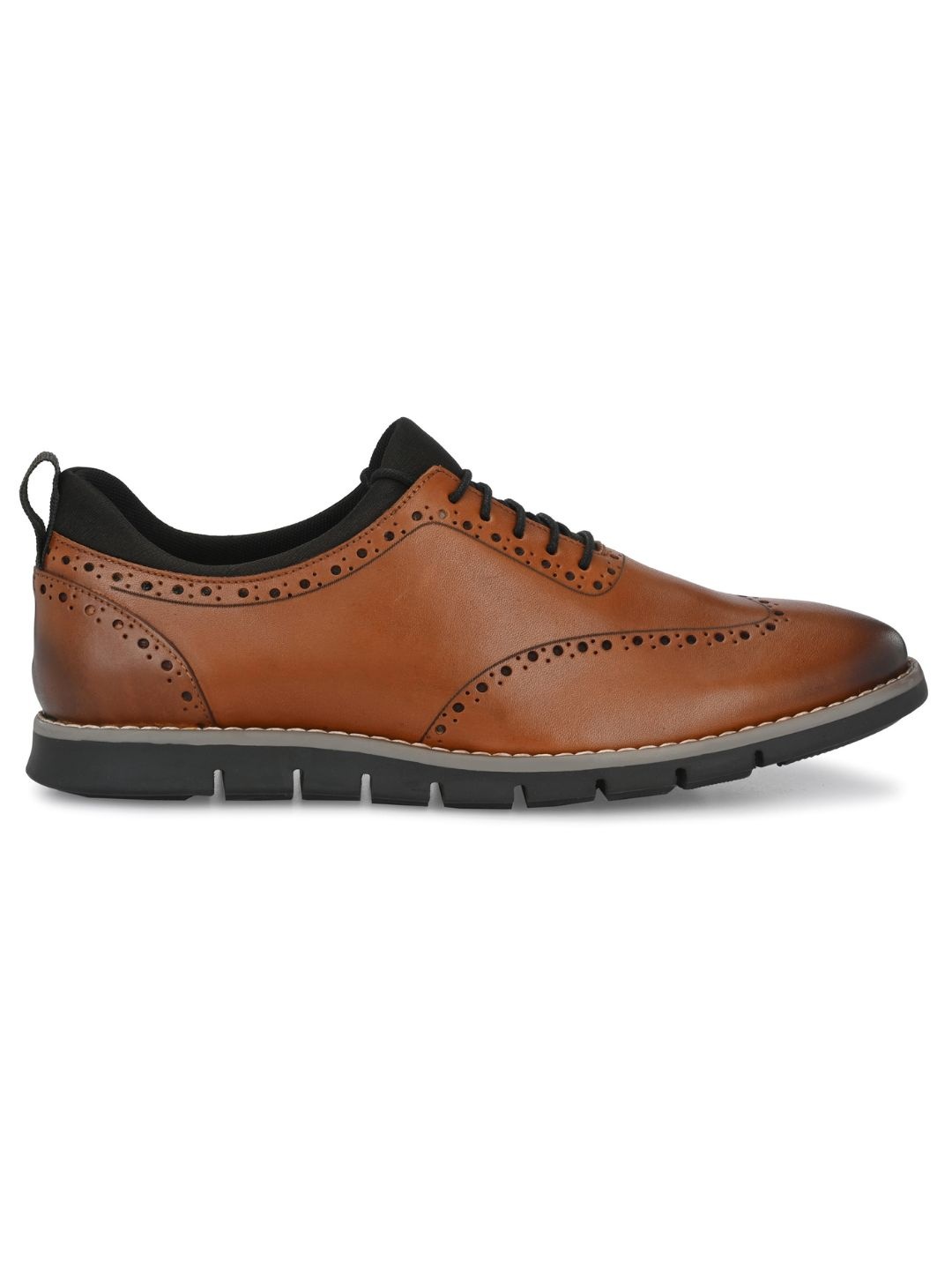 

LEGWORK Men Leather Formal Oxfords, Tan