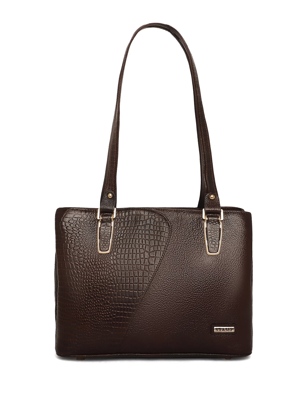 

Stamp Leather Shoulder Bag, Brown