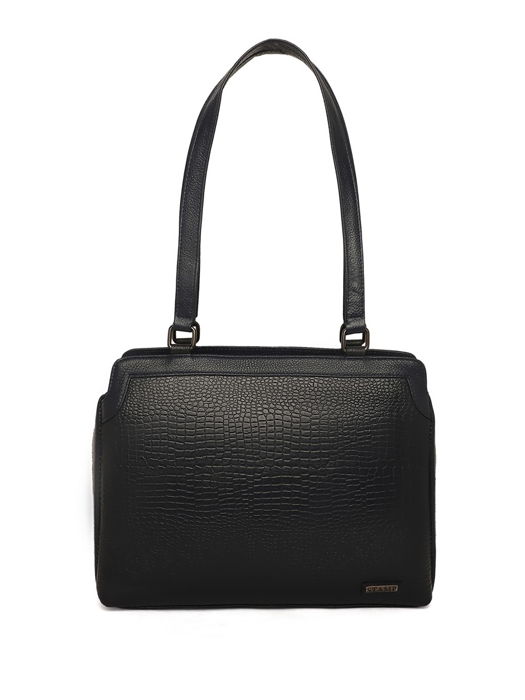 

Stamp Leather Shoulder Bag, Black