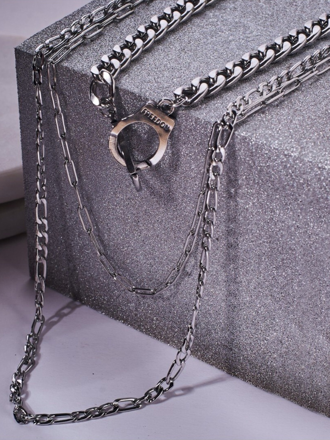 

SALTY Men Layered Chain, Silver