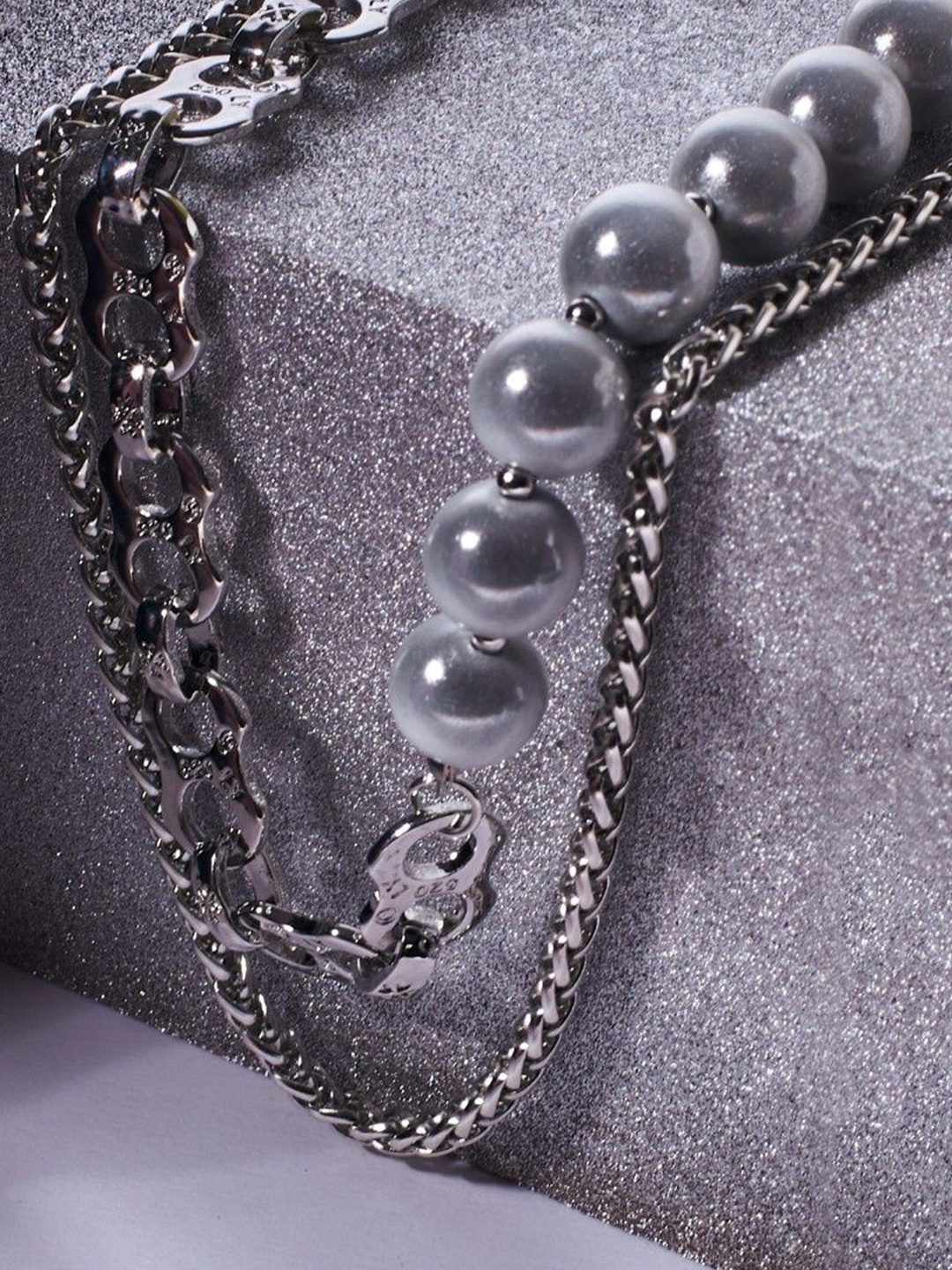 

SALTY Men Layered Chain, Silver