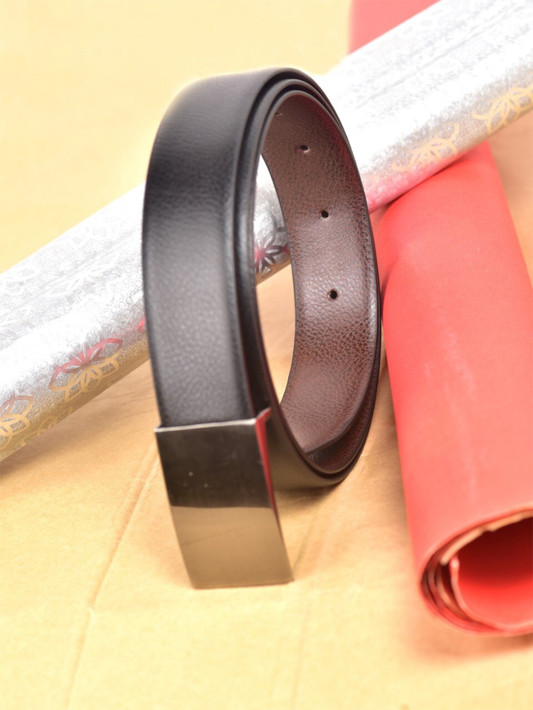 

WROGN Men Formal Belt, Black