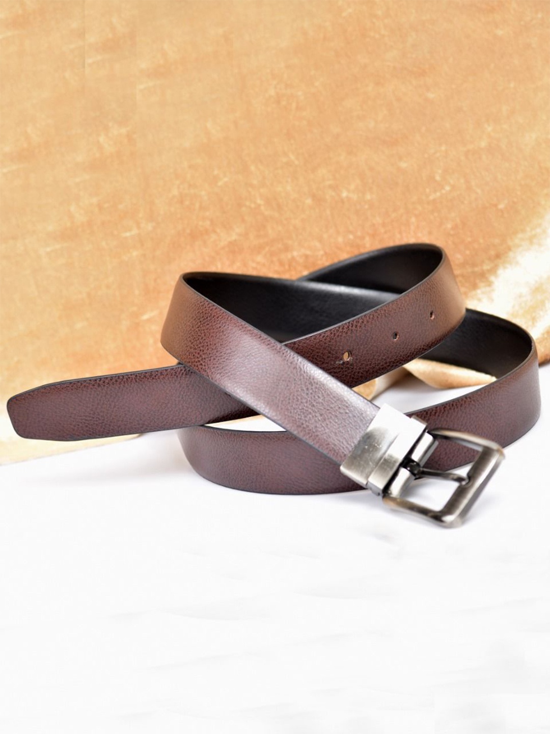 

WROGN Men Formal Belt, Brown